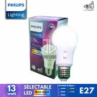 CAHAYA PHILIPS BULB DIMPSWITCH SELECTABLE LED LAMP 5 LIGHT SWITCH DIMMABLE E27 13 WATT