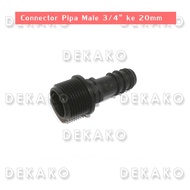 3/ 4 inch to 20mm Male Pipe Connector