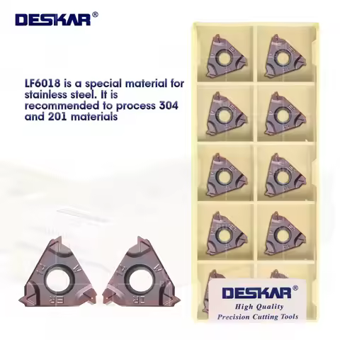 DESKAR 100% Original 16ERM 16IRM 11W 14W AG55 AG60 LF6018 Numerical Control Lathe Inserts Threading 
