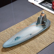 Iwishan Ceramic Kiln Change Line Incense Backflow Incense Burner Dual-Use Incense Stick Unique Agarw