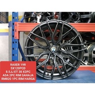 USED SPORT RIM 19 INCH ORIGINAL RAXER VOX107 BMW F10 F30 520I 525 318 RM820 1BIJI HARGA