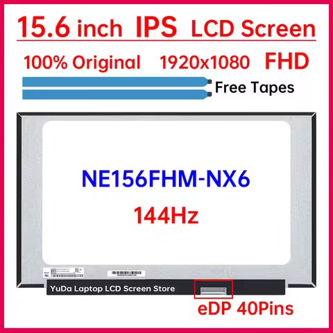 15.6 Inch 144Hz Laptop LCD Screen NE156FHM NX6 NE156FHM-NX6 Display Matrix Panel Replacement FHD 192