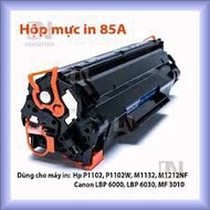 HỘP MỰC MÁY IN HP85A SỬ DỤNG CHUNG CHO CÁC DÒNG MÁY IN: HP LASERJET P1102/ M1132MF/ M1212NF/ CANON L