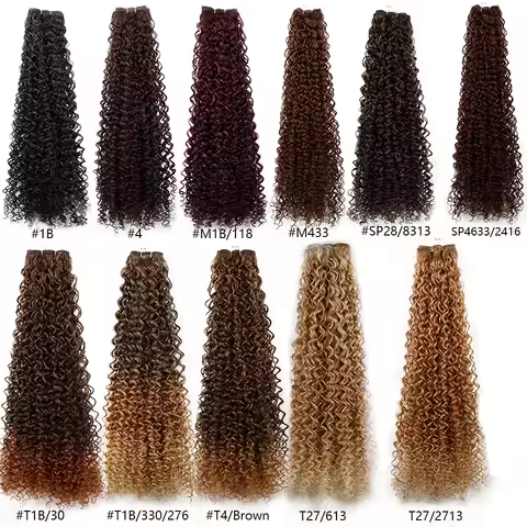 120Grams 28 Inches Ombre Brown 4 Blond T1B/330/276 Afro Kinky Curly 27/613 Bundle Hair Extension Hig