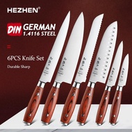 Hezhen 6Pc Knife Set Stainless Steel Kitchen Tools Cook