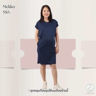 Mekko เดรสคลุมท้องให้นมทรงคลาสสิค ใส่ได้ทุกสรีระ ใส่สบาย ทรงปีกวงแขนกว้าง