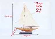 Mô hình thuyền gỗ PHONG THỦY Shamrock 50cm