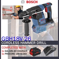 BOSCH GBH18V-26 CORDLESS HAMMER DRILL C/W 1x 8.0AH PROCORE 18V BATTERY AND GAL18V40 CHARGER (GBH18V26)