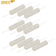 [DEMO3] 10PCS Cement Resistor, 10W ±5% Power Resistor, Stable Performance 3K Wirewound Resistor Elec