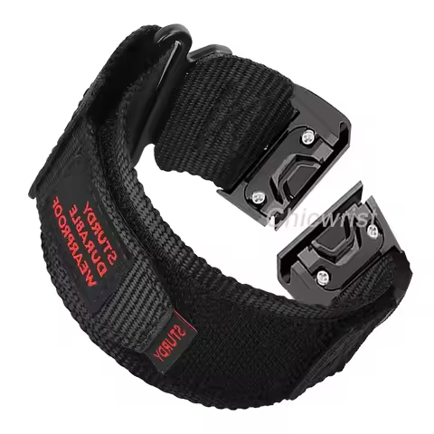 Sports Nylon Loop band for Garmin Watch Tactix 7Pro Fenix 7X 6X 7 5 6 Pro 5X Plus 3 3HR Bracelet for
