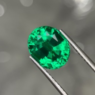 3.6 Ctw Lab Grown Colombian Emerald (Hydrothermal) Oval Shape w/inclusions 11 x 9 (mm)