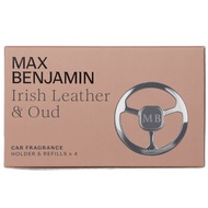 Max Benjamin Car Fragrance Gift Set - Irish Leather &amp; Oud 4pcs