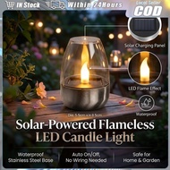 Solar LED Candles Lamp Long Working Time 8-12 Hours Mood Lamp For Camping Picnic Outdoor Night Light