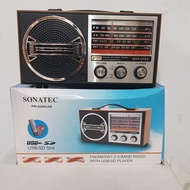 RADIO KAYU JADUL SONATEC PRI 8288 FM USB AC DC