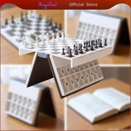 MagiDeal Chess Game Set 3 D Printed Chess Book, Folding Chessboard ,Board Game for Tournament