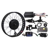 ☁EU DUTY FREE Snow Bike 48V 1500W 20'' 24'' 26\" Fat Tire eBike Front Rear Motor Wheel Conversio 3V