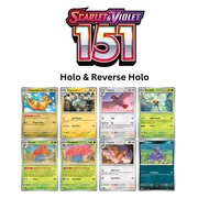 Pokemon Card Playable Singles TCG English Version - Scarlet & Violet 151 Series - Holo & Reverse Hol