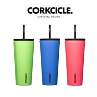 Corkcicle 24 oz (710 ml) Cold Cup Tumbler | Margarita Green Keeps 12hrs Portable Glass Water Bottle