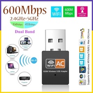 【Fast Ship】600Mbps Wireless USB Adapter Wifi Dual-Band 2.4G / 5G Hz WiFi Adapter Dongle Receiver WLA