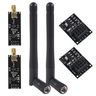 2Pcs NRF24L01+PA+LNA RF Wireless Transceiver Module with SMA Antenna 2.4G 1100m & Wireless Module wi