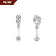 Top Cash Jewellery 10K Lab Grown Punctuation Mark Diamond Stud Earrings