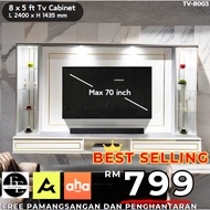 [EE LIFE DESIGN]  8 KAKI TV KABINET / 8ft x 5ft Tv Series / 8 FT Tv CABINET  [ FREE INSTALLATION ]