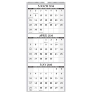 2026 Wall Calendar - 3 Month Calendar Vertical Display, 3-Month Wall Calendar 2026-2027, Jan. 2026 -