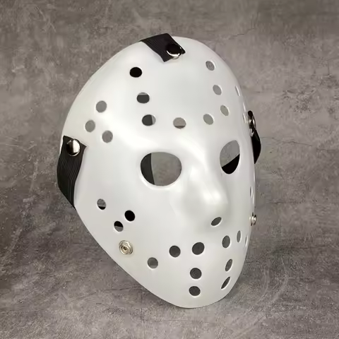 New White Jason Mask Freddie Vs All White Pure White Jason Scary Funny Mask For Halloween Cosplay