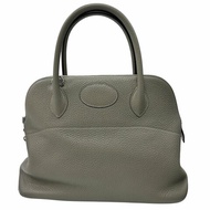 HERMÈS 愛馬仕 BOLIDE 31 手提肩背包 CLEMENCE 大象灰 銀扣
