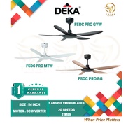 DEKA 56'' DC MOTOR CEILING FAN WITH REMOTE CONTROL - F5DC PRO BG / F5DC PRO GYW / F5DC PRO MTW