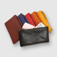 1PC New Men's Long Zipper Wallet Litchi PU Leather Clutch Bag Simple Ladies Handbag Ultra-thin Multifunctional Bag