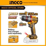 INGCO ชุดสว่านกระแทกไร้สาย 55Nm CIDLI205581
