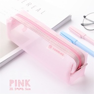 YILQQPER Nylon Pencil Case Green Pink Pencil Case Stationery Storage Bag Grey Purple Large Capacity 