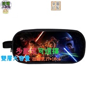 【逆萌二次元】新款 星際大戰♥Star Wars黑武士4♥大容量雙層拉鏈筆袋♥收納包零錢包鉛筆盒文具盒袋AA