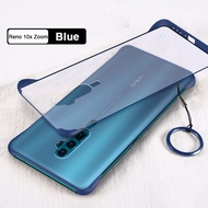 Reno เคสโทรศัพท์แข็งผิวด้านใสไร้กรอบสำหรับฝาหลัง OPPO Reno สำหรับ Reno 10x Zoom พร้อมเคสแหวนใส่นิ้ว