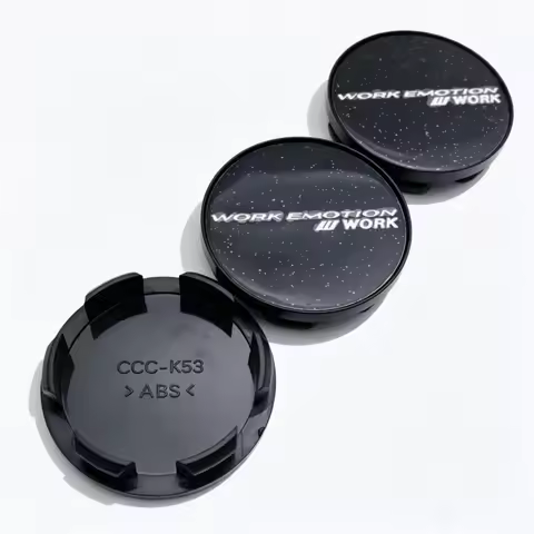 4pcs O.D 53MM Clips 48MM W Work Emotion Logo Emblem Car Wheel Center Caps Wheel Rim Hubcaps Hub Dust
