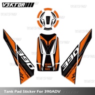 แผ่นปิดถังน้ำมันมอเตอร์ไซค์ สติ๊กเกอร์ ฝาปิดน้ำมัน 3D ป้องกันกันน้ำ สำหรับ ktm 390 adventure 390 adv