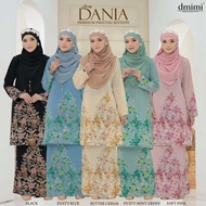 kurung batik dania printed dmimi black, cream, mint, pink