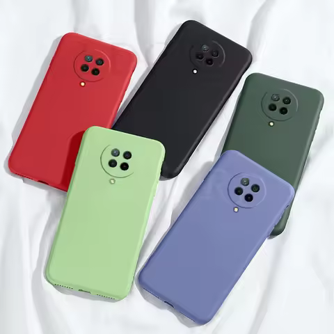 For Xiaomi Poco F2 Pro Case Original Liquid Silicone Soft Phone Rubber Cover For Xiaomi Poco F2 Pro 