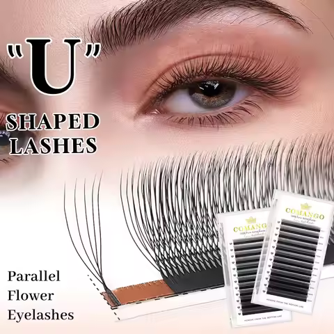 CoMango Mix8-15mm U Shaped 3/4/5D Eyelashes Extensions Super Soft Natural Parallel Premade Fan Lashe