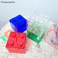 [FREG] Shape Coin Box Kids Money Bank Transparent Stackable Storage Box Gift for Children Coin Piggy