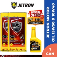 JETRON 10W40/ 15W50  Fully Synthetic Ester 4T Engine Oil/ Minyak Hitam Motor SL MA2 4T (1L/1.2L)
