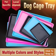 Plastic Serving Tray for Pet Cage Large Replacement Tray for Dog Crate Pans tray sangkar kucing Plastic Bottom Pan Floor Liners for Kennels Dogs Cat Rabbit  Folding Metal Wire Training Cage Liner Tray
