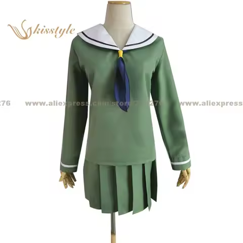Kisstyle Fashion Digimon Adventure Hikari Yagami Kari Kamiya Green Uniform COS Clothing Cosplay Cost