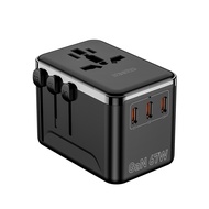 MeeGoo Universal Travel Adapter 45W/67W/100W หัวแปลงปลั๊กไฟ GAN หัวปลั๊กไฟทั่วโลก พร้อม ช่อง1 USBและ