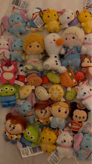 可愛公仔: Minnie, Marie, Elsa, Olaf, Anna, Duffy, Donald, Daisy, Samba, Woody, 三眼仔, etc.