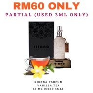 RIRANA PARFUME VANILLA TEA (PARTIAL - USED ONLY 3ML)