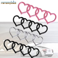 RAREM Love Heart Logo Rear, ABS Plastics Heart-shaped Trunk Tail Label Badge, Emblem Decal Car Stick