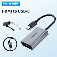 Lemorele HDMI To Type C อะแดปเตอร์4K 60HZ USB C อะแดปเตอร์วิดีโอแบบพกพาสำหรับ XREAL Air Rokid จอแสดงผลแบบสวมศีรษะ
