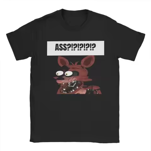 Awesome Foxy Freddyed Bonnie Game T-Shirt for Men Crewneck Pure Cotton T Shirt Short Sleeve Tees 4XL